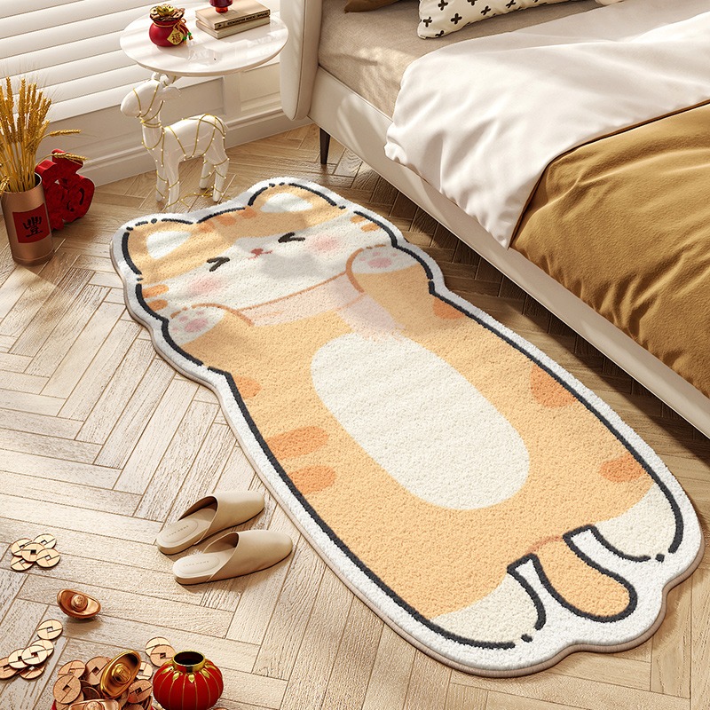 Home Decor Online Free - 귀여운 고양이 카펫 침실 침대 옆