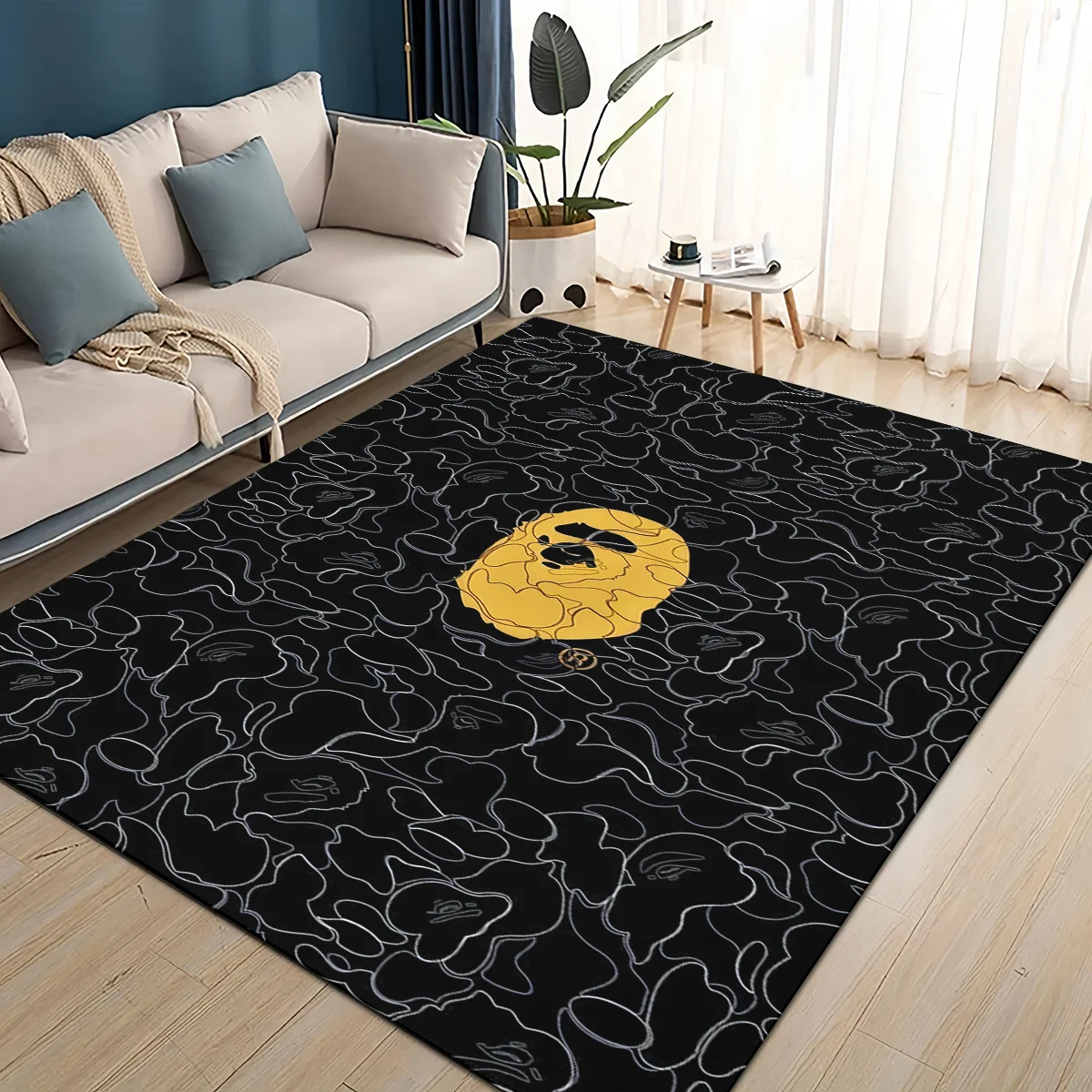 Home Decor Online Free - 2025 새로운 스타일 B-BAPE 만화 러그