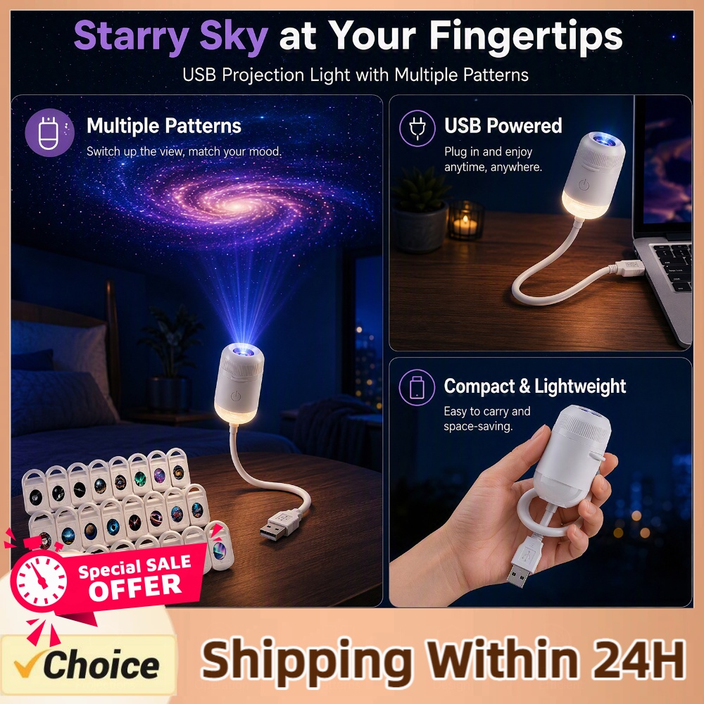 Home Decor Lighting - USB 별빛 하늘 프로젝터 램프 HD