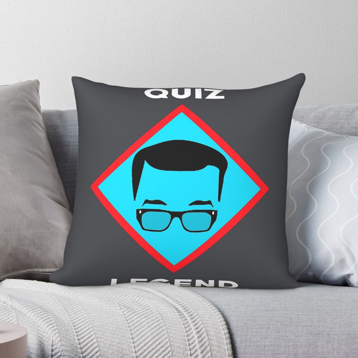 Home Decor Quiz Free - Richard Osman Quiz Legend Square 베개