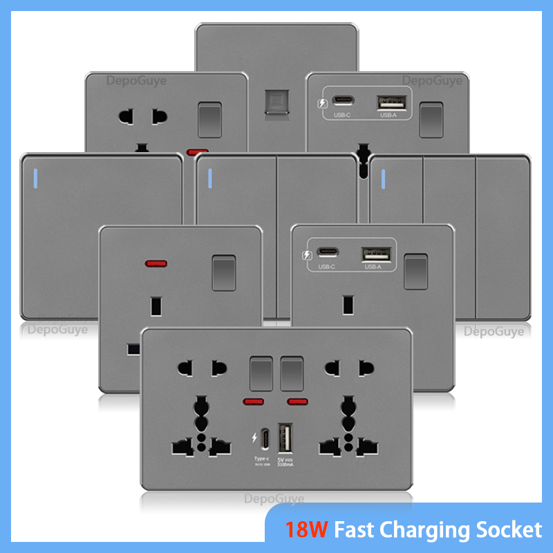 Home Decor Uk - 영국 13A USB Type-c 18W 빠른