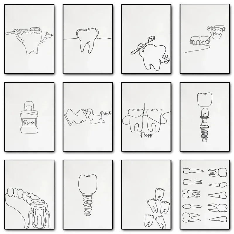 Home Decor Minimal - 캔버스 그림 벽 예술 미니멀리스트 블랙