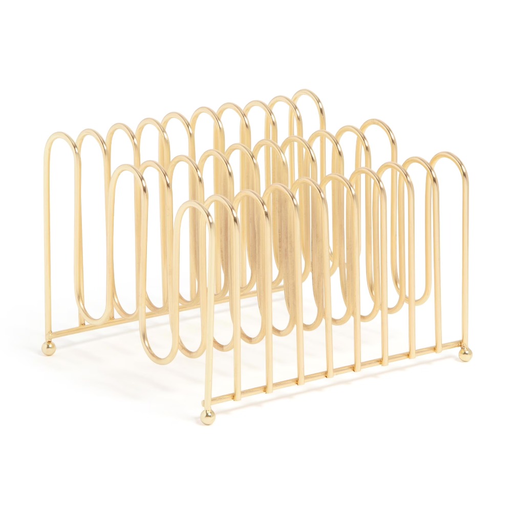Home Decor Organizer - 골드 색상의 벤트 와이어 데스크 오거나이저,