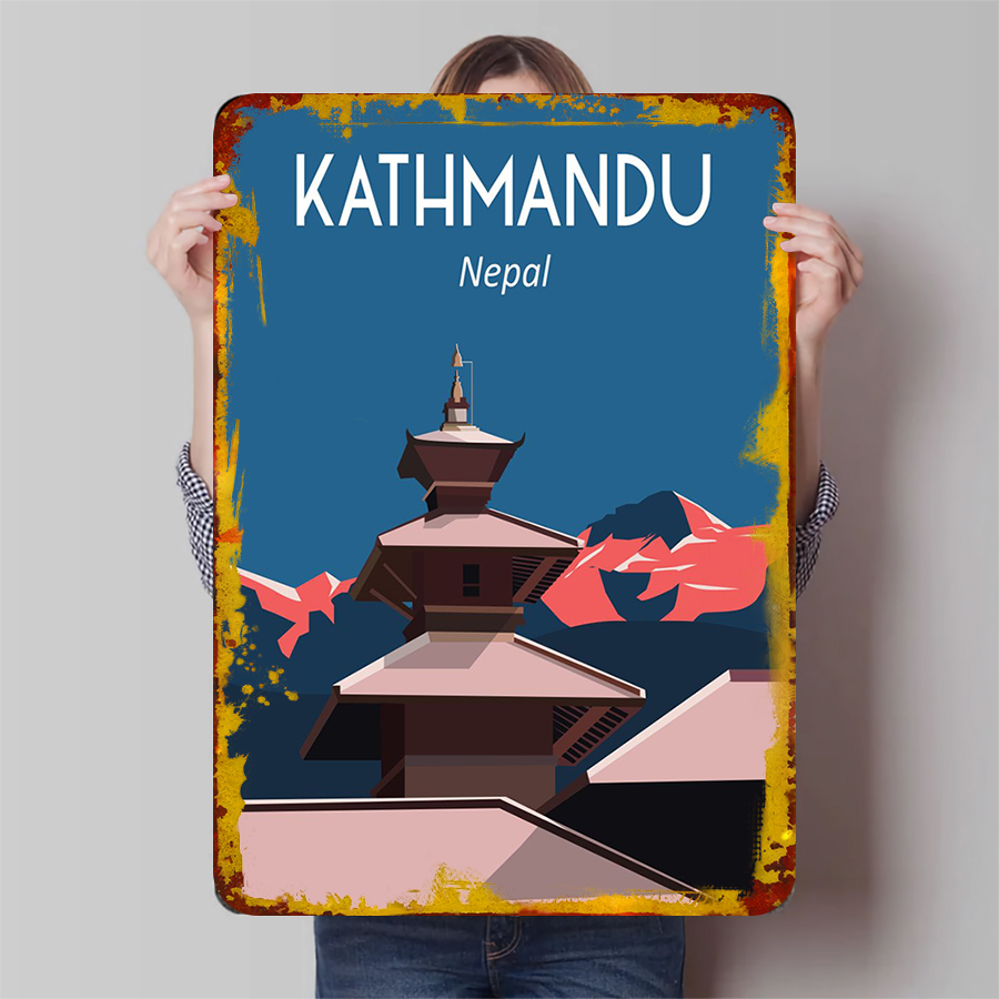 Home Decor Kathmandu - 카트만두 네팔 빈티지 금속 벽 예술