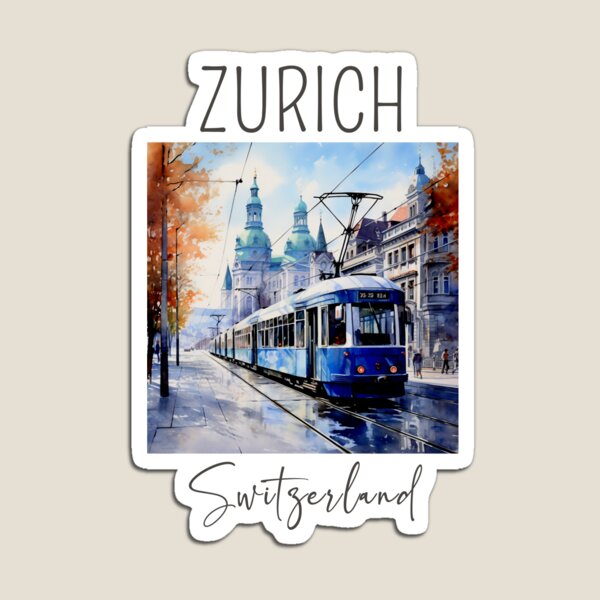 Home Decor Zurich - Zurich Switzerl 자석의 수채화 디자인 아기