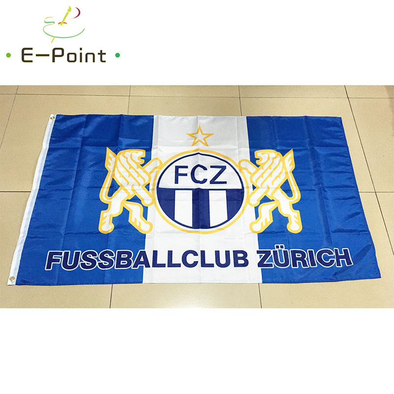 Home Decor Zurich - FC 취리히 깃발 3피트*5피트(90*150cm) 크기 크리스마스