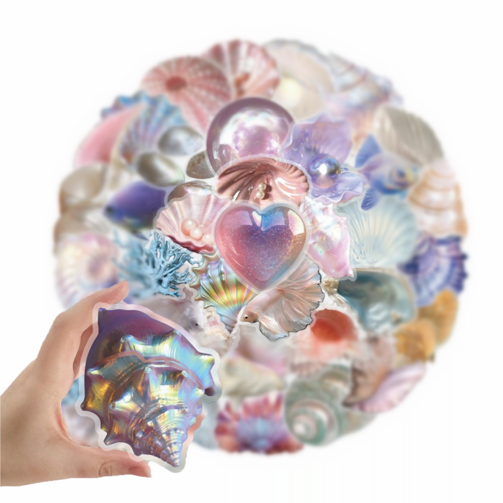 Home Decor Wall Panels - 50pcs 만화 쉘 낙서 스티커 조가비