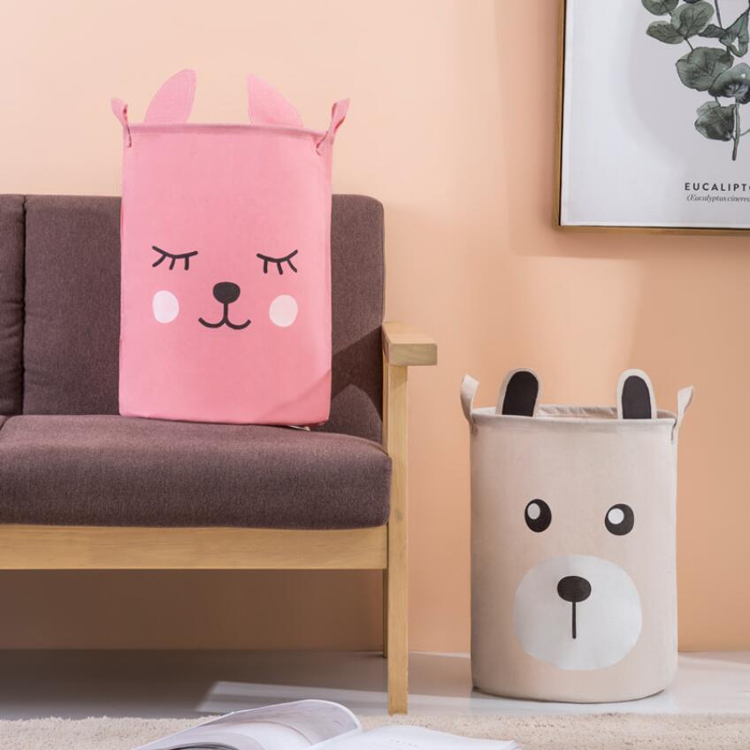 Home Decor Hampers - 만화 토끼 귀 곰 세탁 바구니