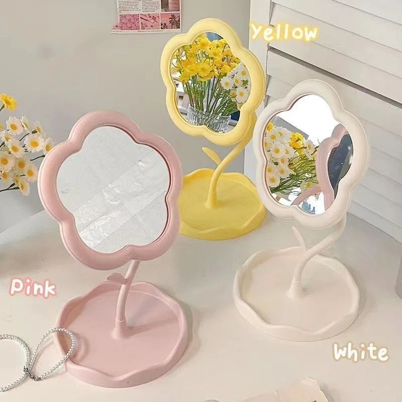 Home Decor Online Free - 거울 데스크탑 플라워 미러 창의적인 기숙사