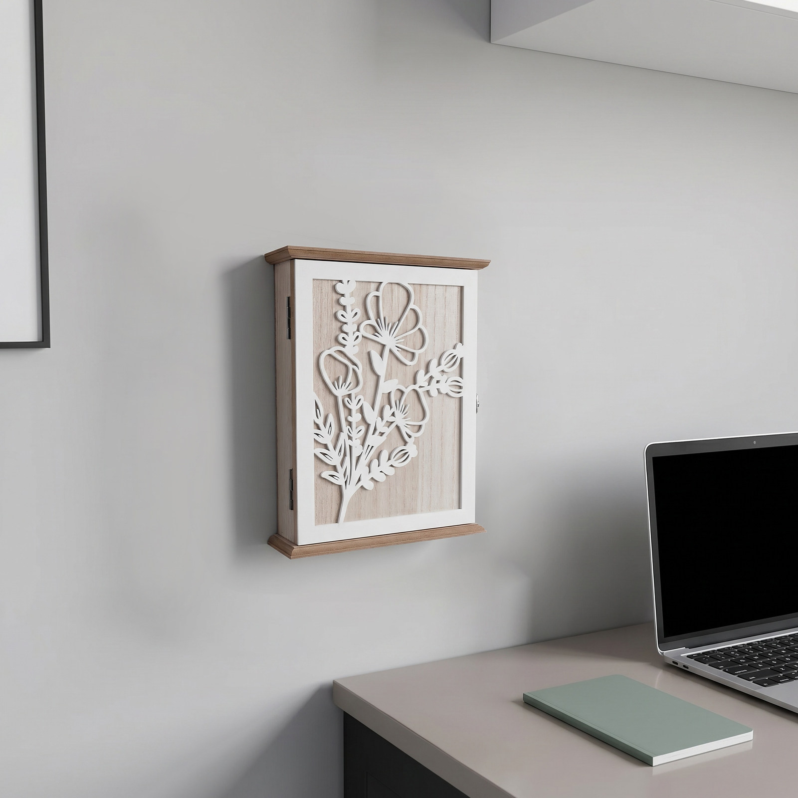 나무 열쇠 보관함 벽걸이 장식 캐비닛 꽃무늬 조각 정리 - Home Decor Organizer 리뷰 및 가격