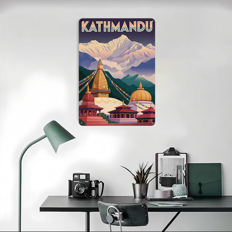 카트만두 여행 틴플레이트 포스터 맞춤형 벽 장식 빈티지 - Home Decor Kathmandu 리뷰 및 가격