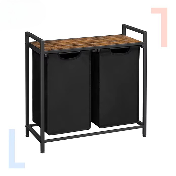VASAGLE 59L 뚜껑 있는 장식용 이중 세탁 바구 - Home Decor Hampers 리뷰 및 가격