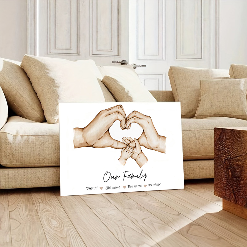 맞춤형 가족 이름 캔버스 그림 미니멀리스트 아트 프린트 - Home Decor Minimal 리뷰 및 가격