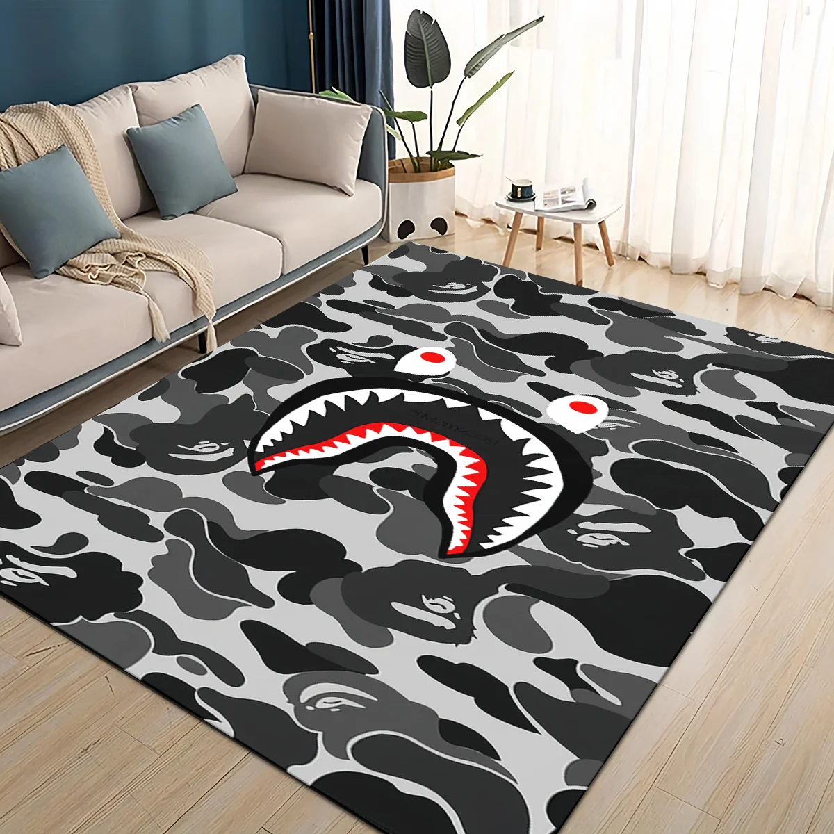 2025 새로운 스타일 B-BAPE 만화 러그 카펫,  - Home Decor Online Free 리뷰 및 가격