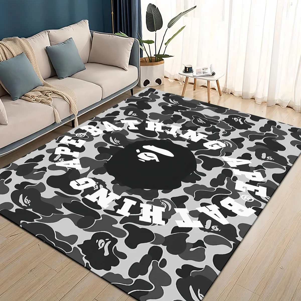 2025 새로운 스타일 B-BAPE 만화 러그 카펫,  - Home Decor Online Free 리뷰 및 가격