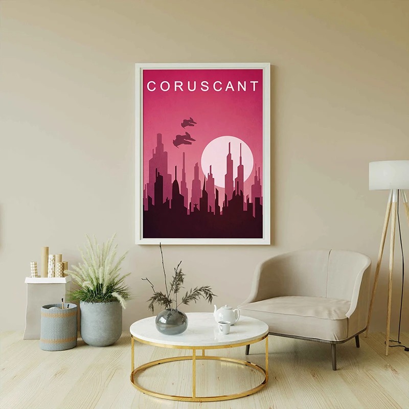 레트로 행성 별 은하 추상 풍경 캔버스 그림 전쟁 미니 - Home Decor Minimal 리뷰 및 가격