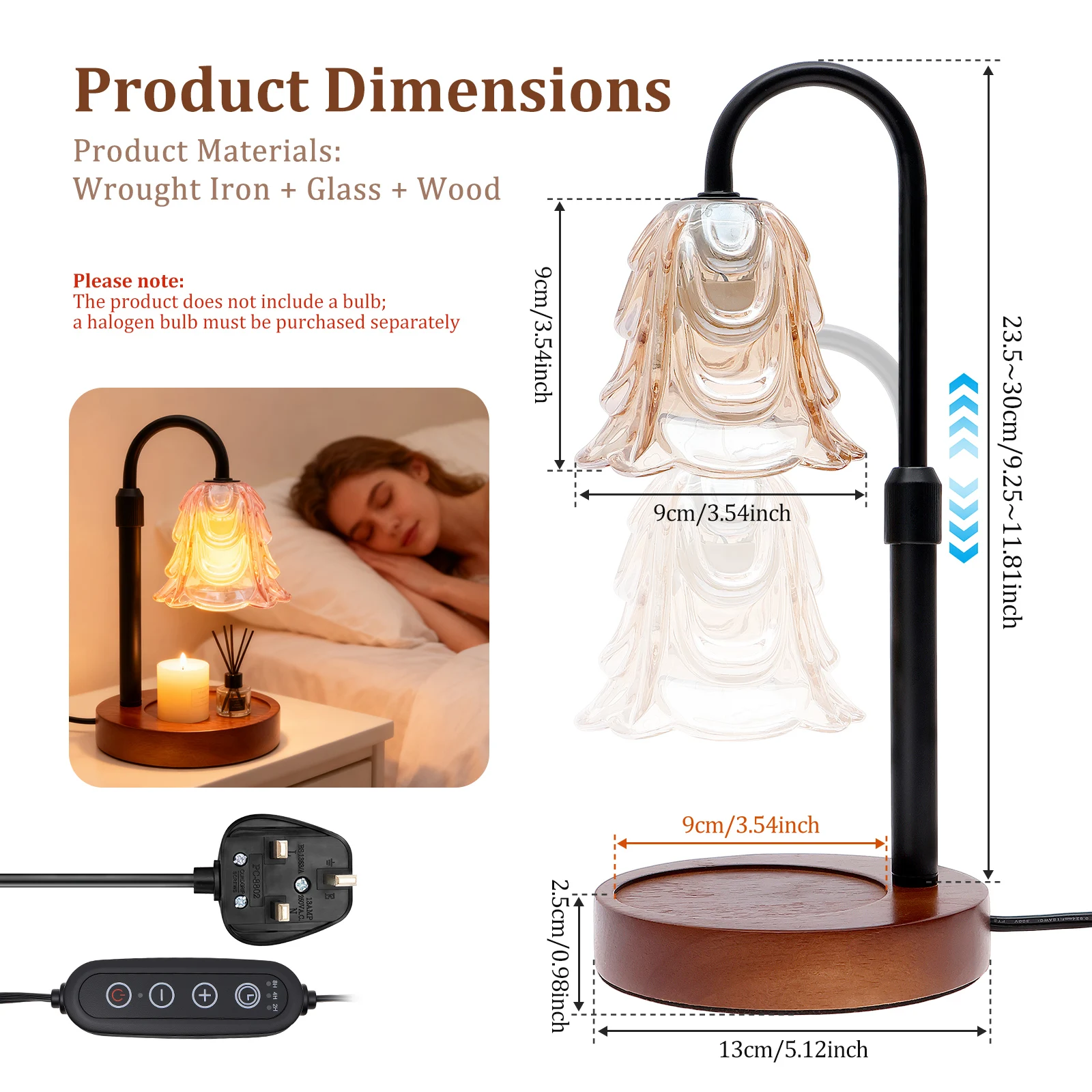 디머블 플라워 캔들 워머 램프 영국 장식용 무화염 전기 - Home Decor Uk 리뷰 및 가격