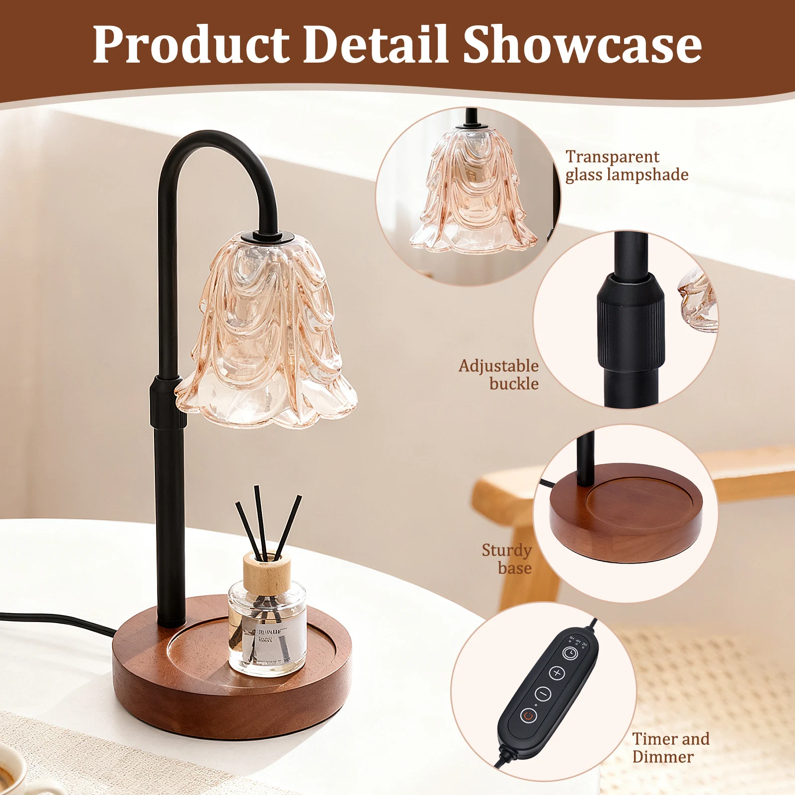 디머블 플라워 캔들 워머 램프 영국 장식용 무화염 전기 - Home Decor Uk 리뷰 및 가격