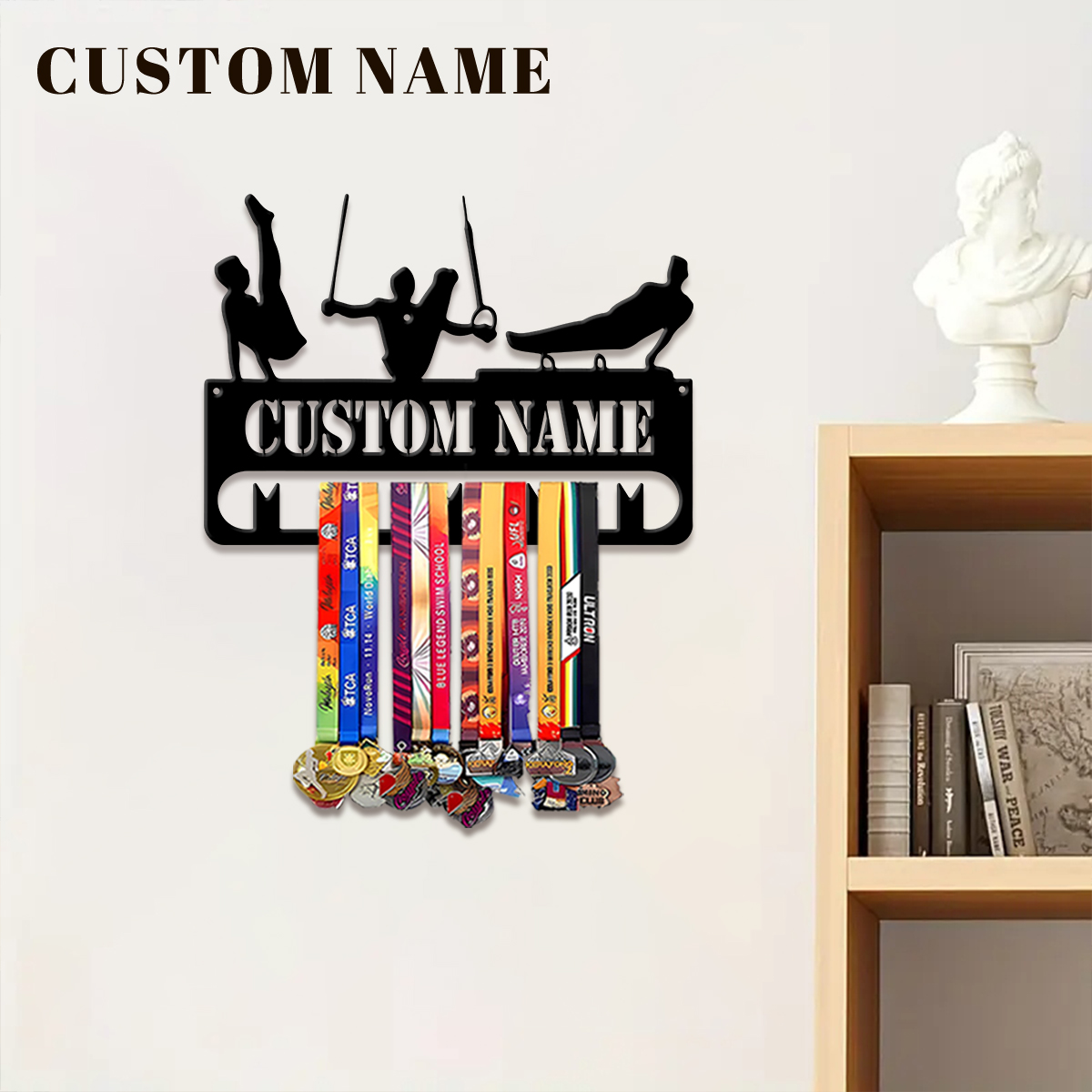 1pc 맞춤형 피트니스 금속 메달 걸이 홀더, 스포츠  - Home Decor Organizer 리뷰 및 가격