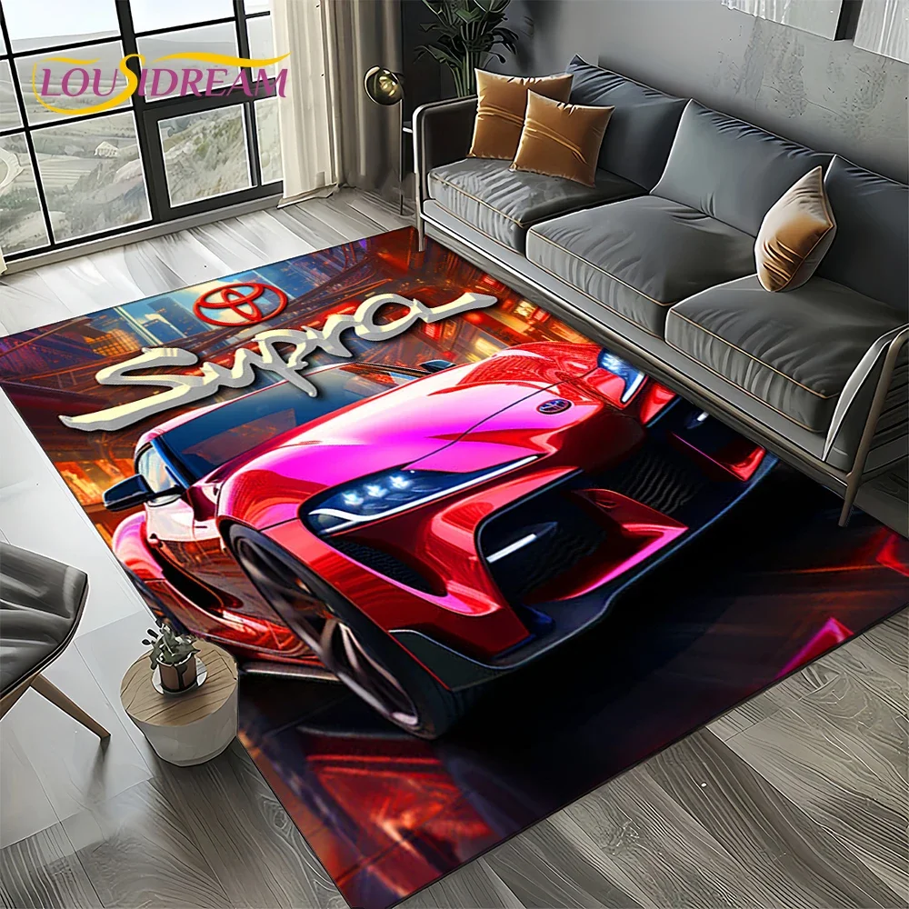 HD 레이싱카 T-TOYOTA Supra 사인 카펫 러 - Home Decor Online Free 리뷰 및 가격