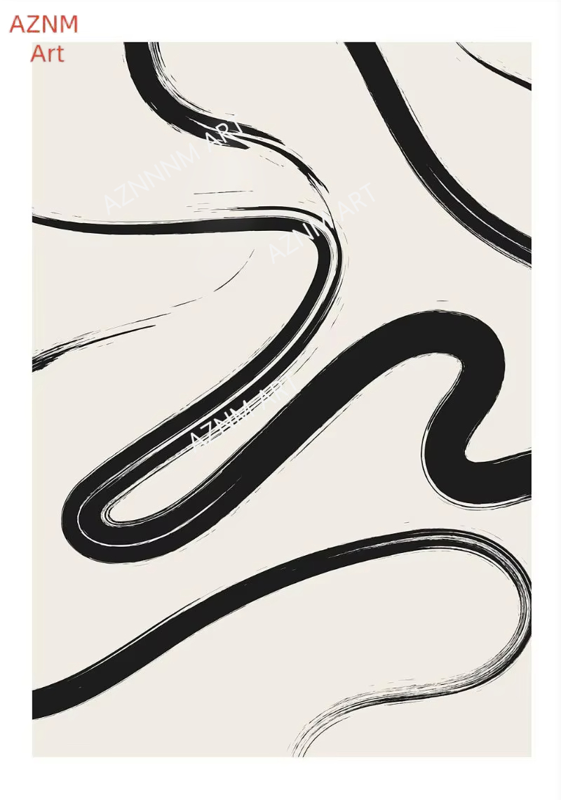 북유럽 보헤미안 라인 아트 블랙 베이지 미니멀리즘 클래 - Home Decor Minimal 리뷰 및 가격