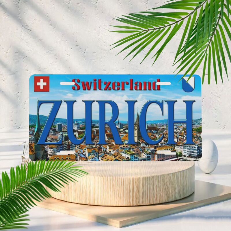 스위스 취리히 알루미늄 플라크, 도시 풍경 여행 테마  - Home Decor Zurich 리뷰 및 가격