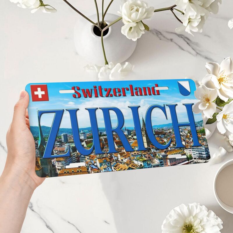 스위스 취리히 알루미늄 플라크, 도시 풍경 여행 테마  - Home Decor Zurich 리뷰 및 가격