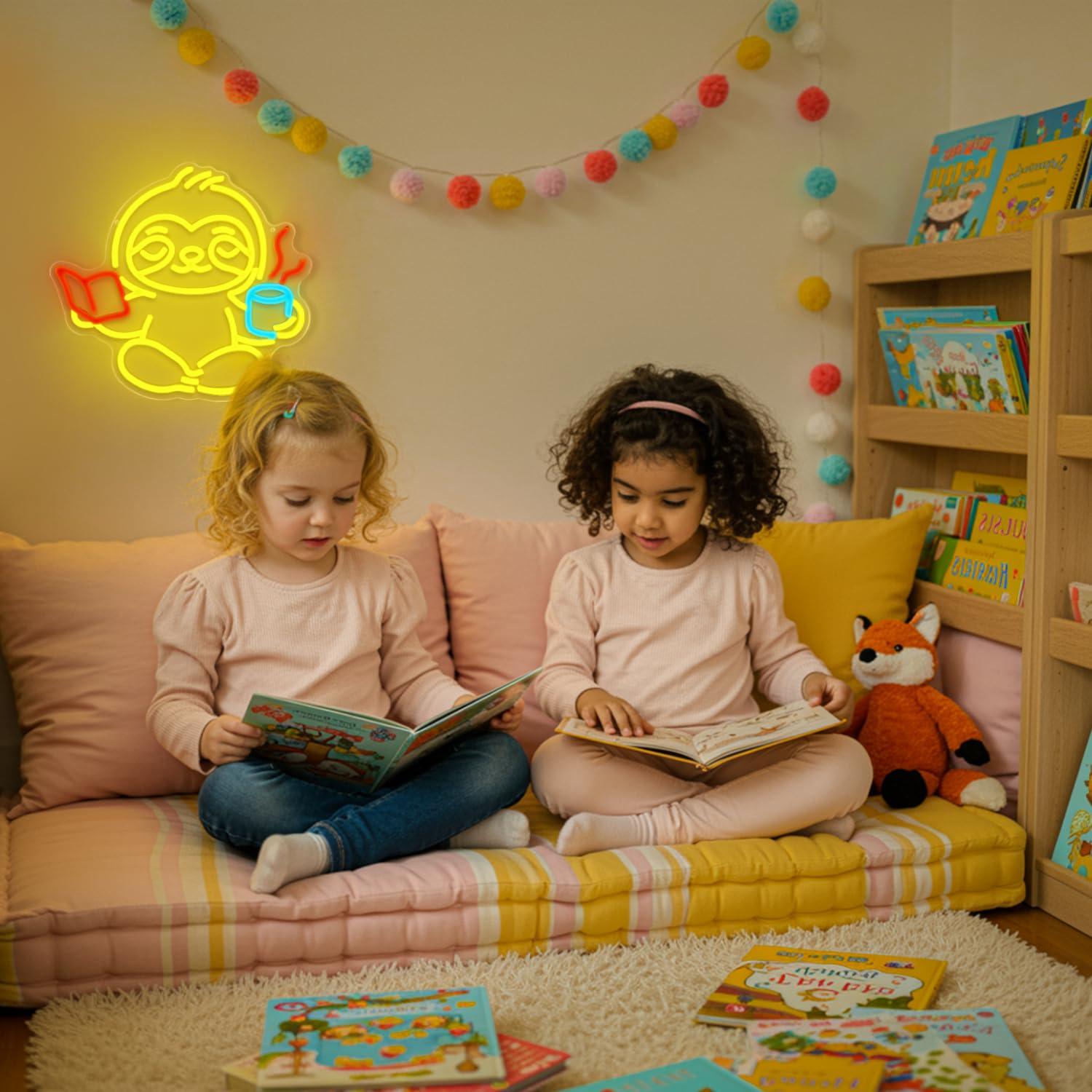 나무늘보 네온사인 USB 디밍 가능 LED 조명 침실  - Home Decor Lighting 리뷰 및 가격