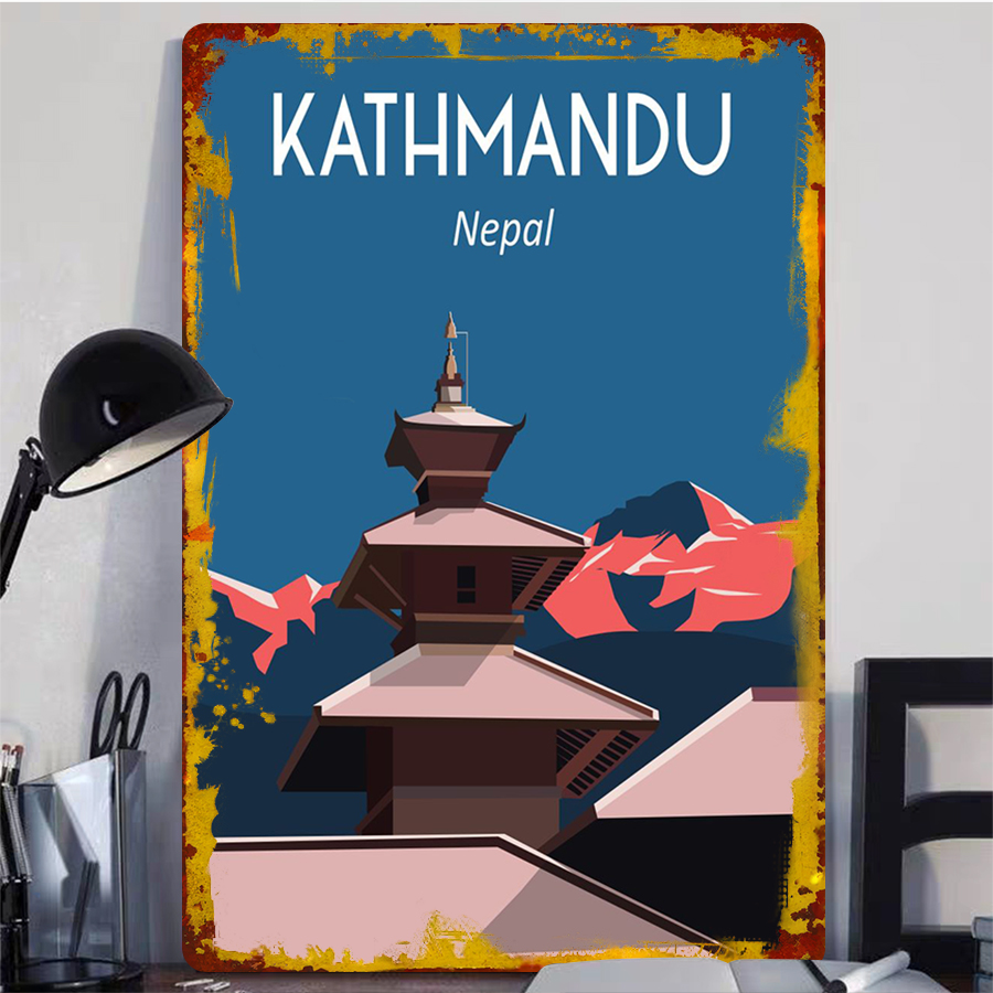 카트만두 네팔 빈티지 금속 벽 예술 히말라야 파고다 풍 - Home Decor Kathmandu 리뷰 및 가격