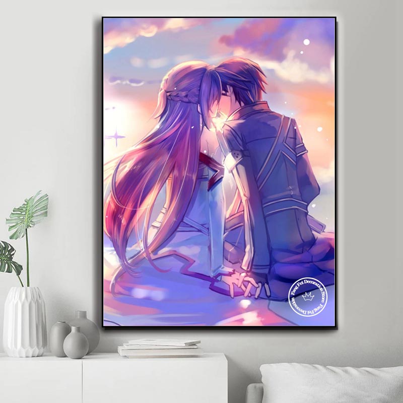 다이아몬드 라인 석 그림 소드 아트 온라인 애니메이션  - Home Decor Online Free 리뷰 및 가격