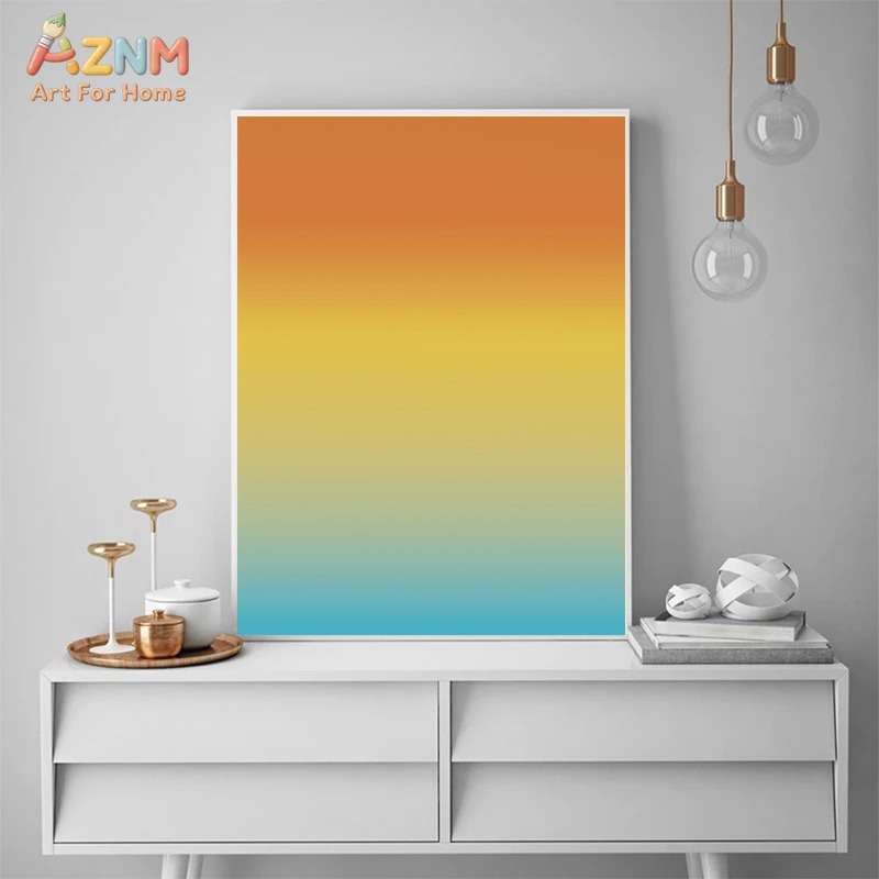 AZNM 현대 추상 그라데이션 아우라 캔버스 벽 예술, - Home Decor Minimal 리뷰 및 가격