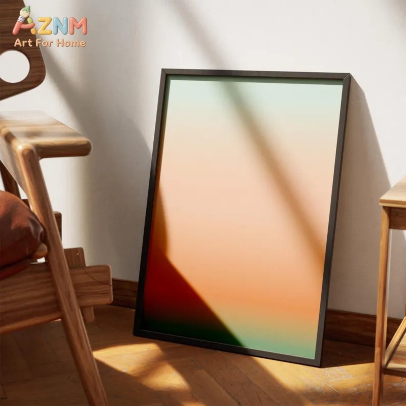 AZNM 현대 추상 그라데이션 아우라 캔버스 벽 예술, - Home Decor Minimal 리뷰 및 가격