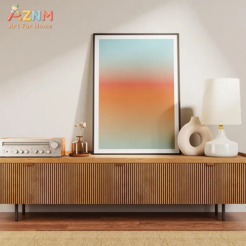 AZNM 현대 추상 그라데이션 아우라 캔버스 벽 예술, - Home Decor Minimal 리뷰 및 가격