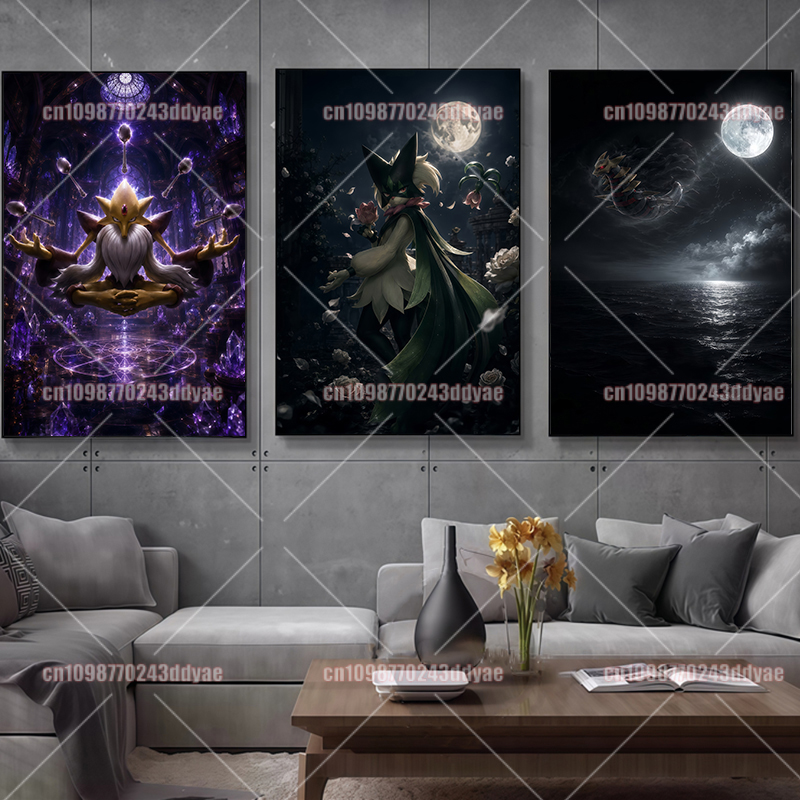 애니메이션 포켓몬 캐릭터 캔버스 페인팅 포스터 8K 영 - Home Decor Canvas 리뷰 및 가격