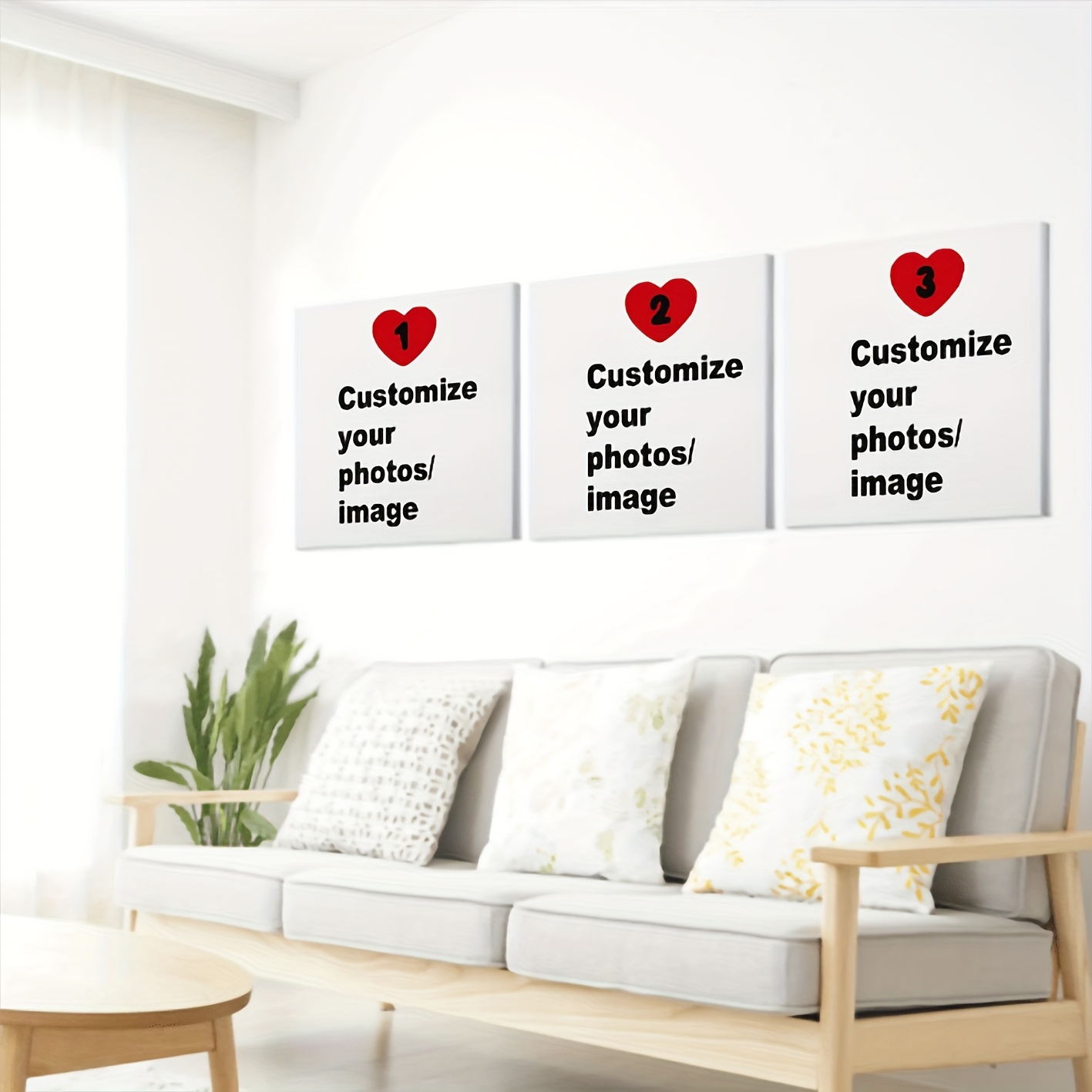 3개 세트 맞춤형 사각 캔버스 포스터 개인화된 커플 가 - Home Decor Canvas 리뷰 및 가격