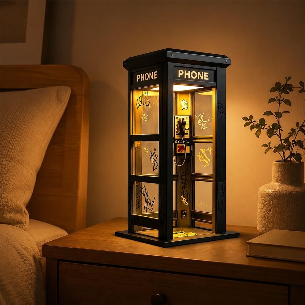 빈티지 런던 전화 부스 테이블 램프 레트로 전화 부스  - Home Decor Lighting 리뷰 및 가격
