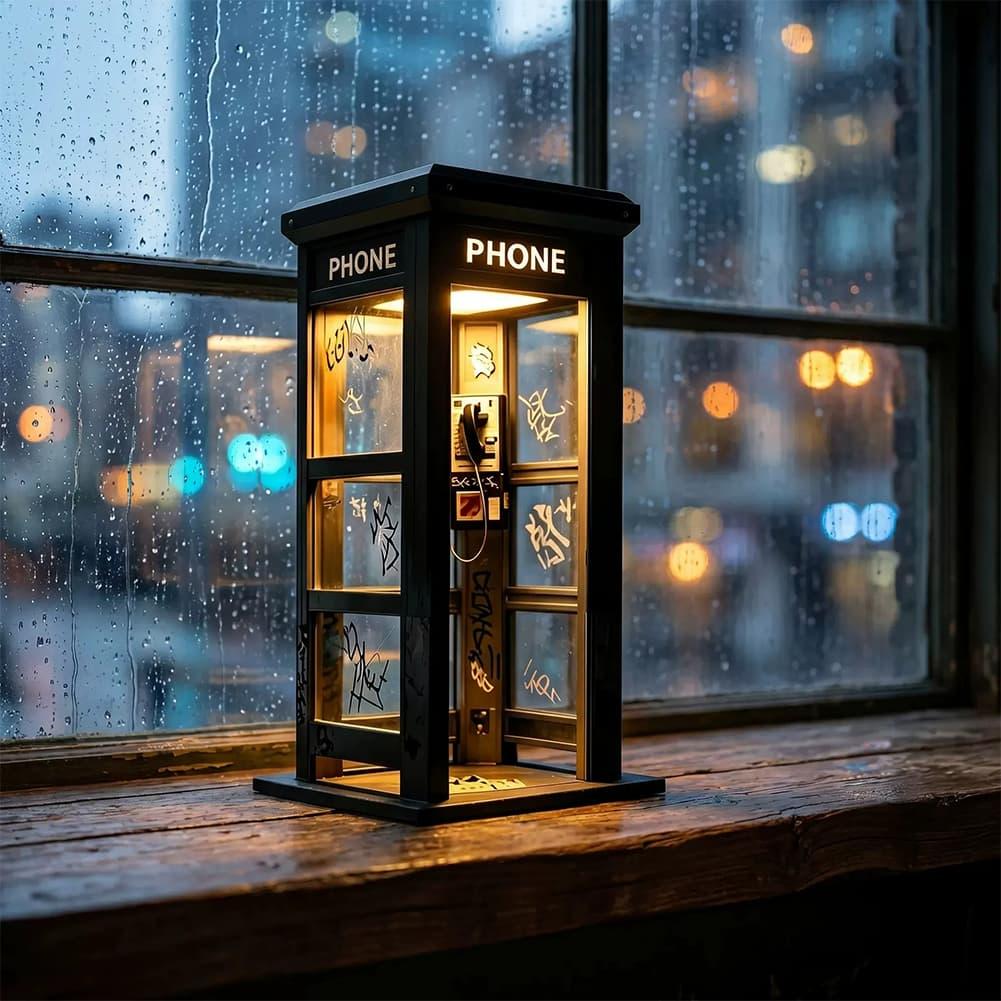 빈티지 런던 전화 부스 테이블 램프 레트로 전화 부스  - Home Decor Lighting 리뷰 및 가격