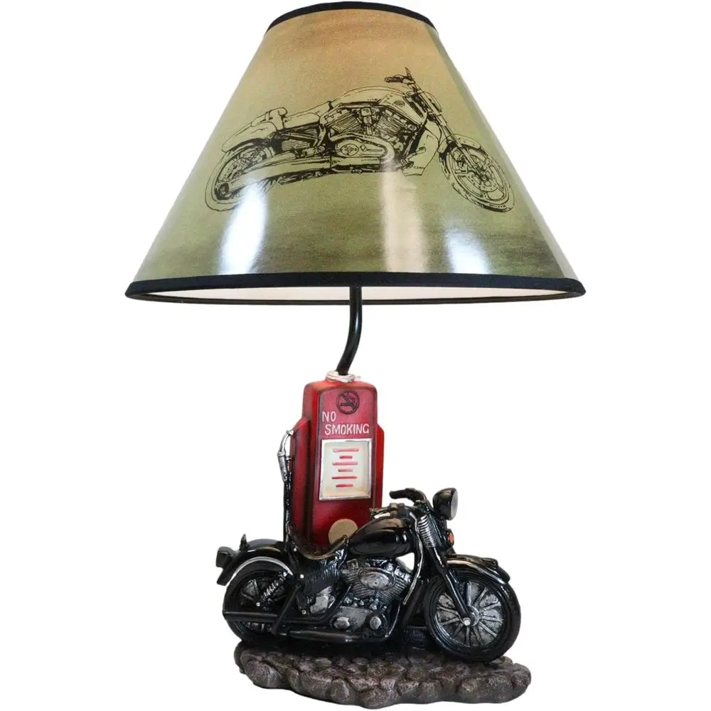 빈티지 레트로 블랙 오토바이 가스 펌프 데스크 램프(갓 - Home Decor Light 리뷰 및 가격