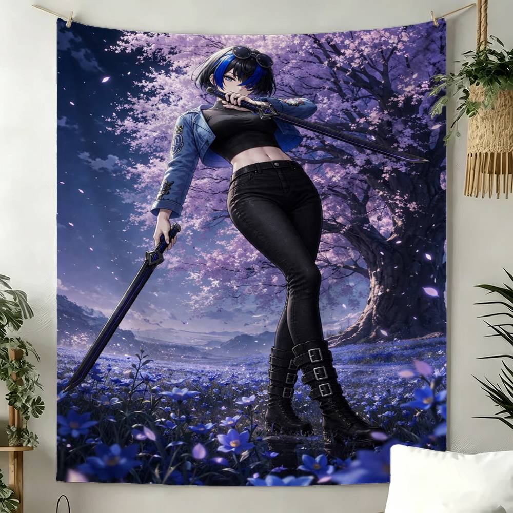 NTE 캐릭터 수선화 깃발 벽걸이 배경 아트 배너 침실 - Home Decor Nte 리뷰 및 가격