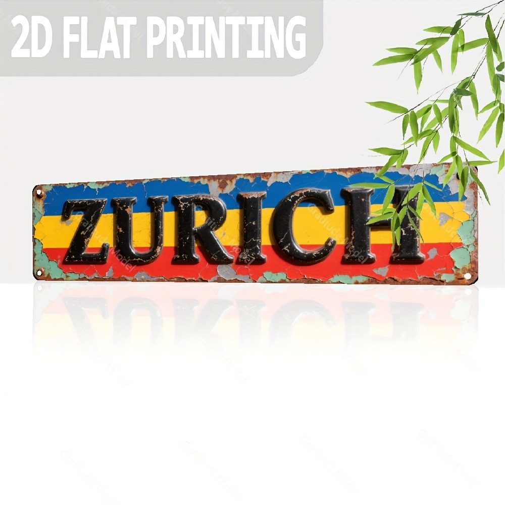 맞춤형 취리히 사인 2D 플랫 1개 15.7x3.9인치 - Home Decor Zurich 리뷰 및 가격