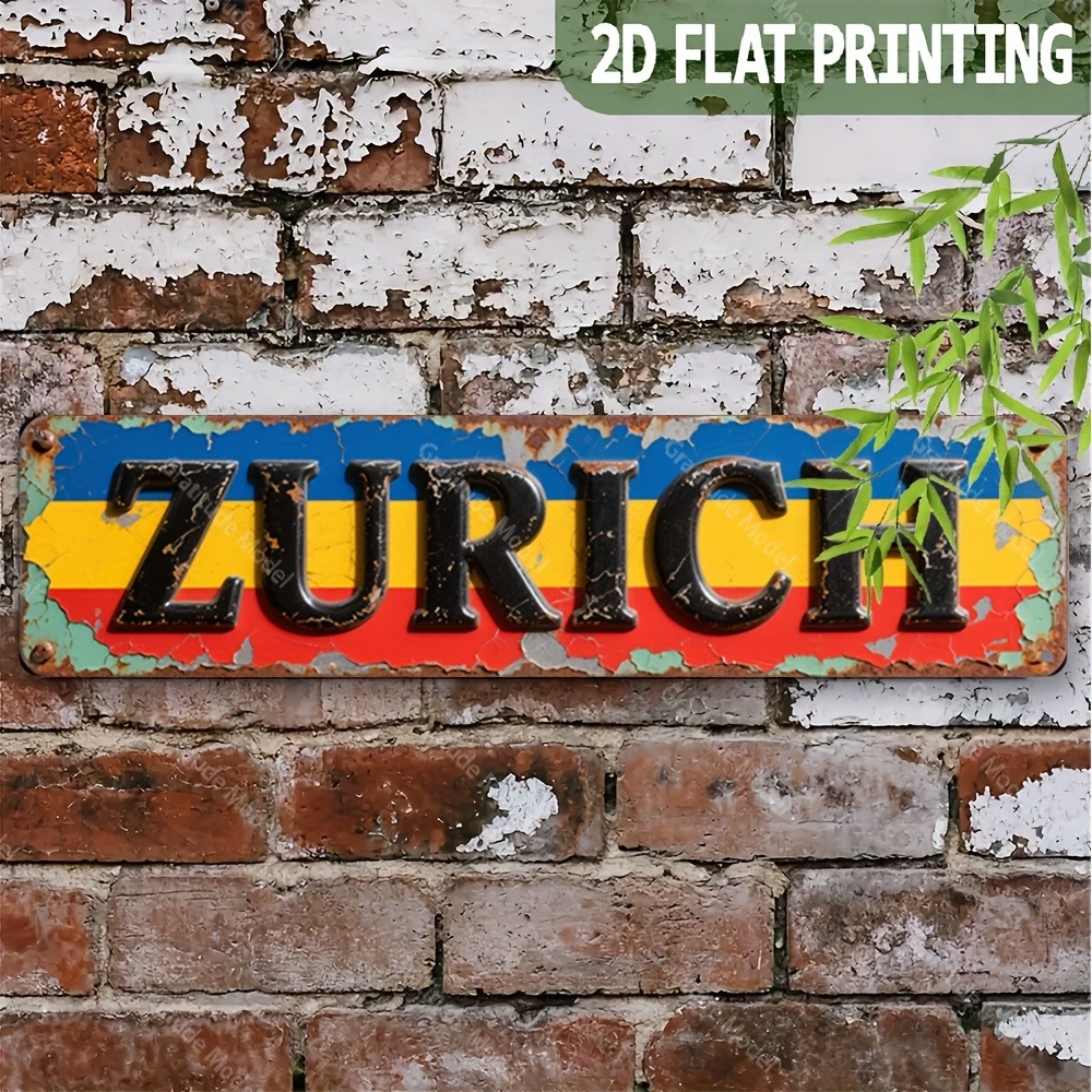맞춤형 취리히 사인 2D 플랫 1개 15.7x3.9인치 - Home Decor Zurich 리뷰 및 가격