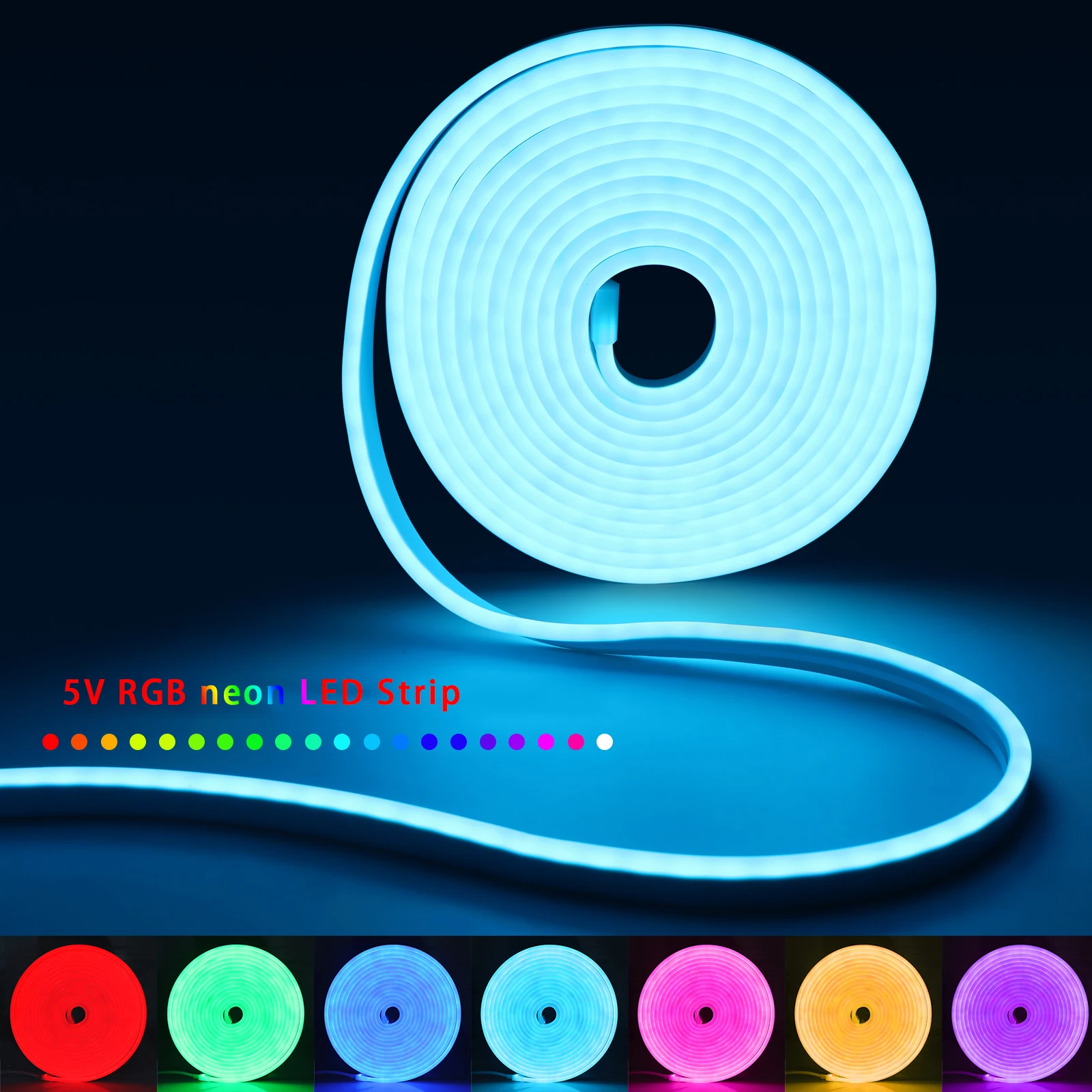 1-5m RGB LED 네온 스트립 라이트 5V USB - Home Decor Lighting 리뷰 및 가격