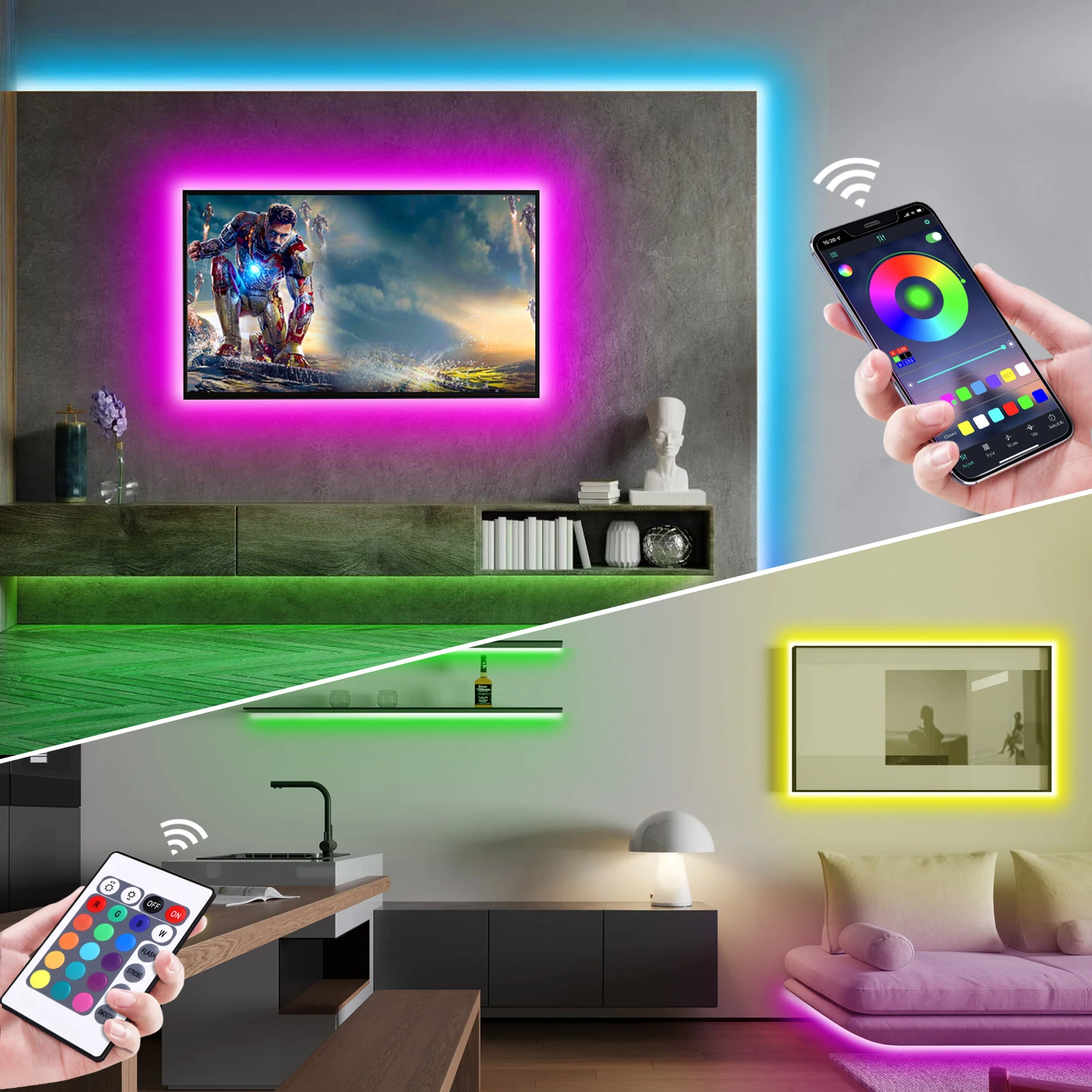 1-5m RGB LED 네온 스트립 라이트 5V USB - Home Decor Lighting 리뷰 및 가격