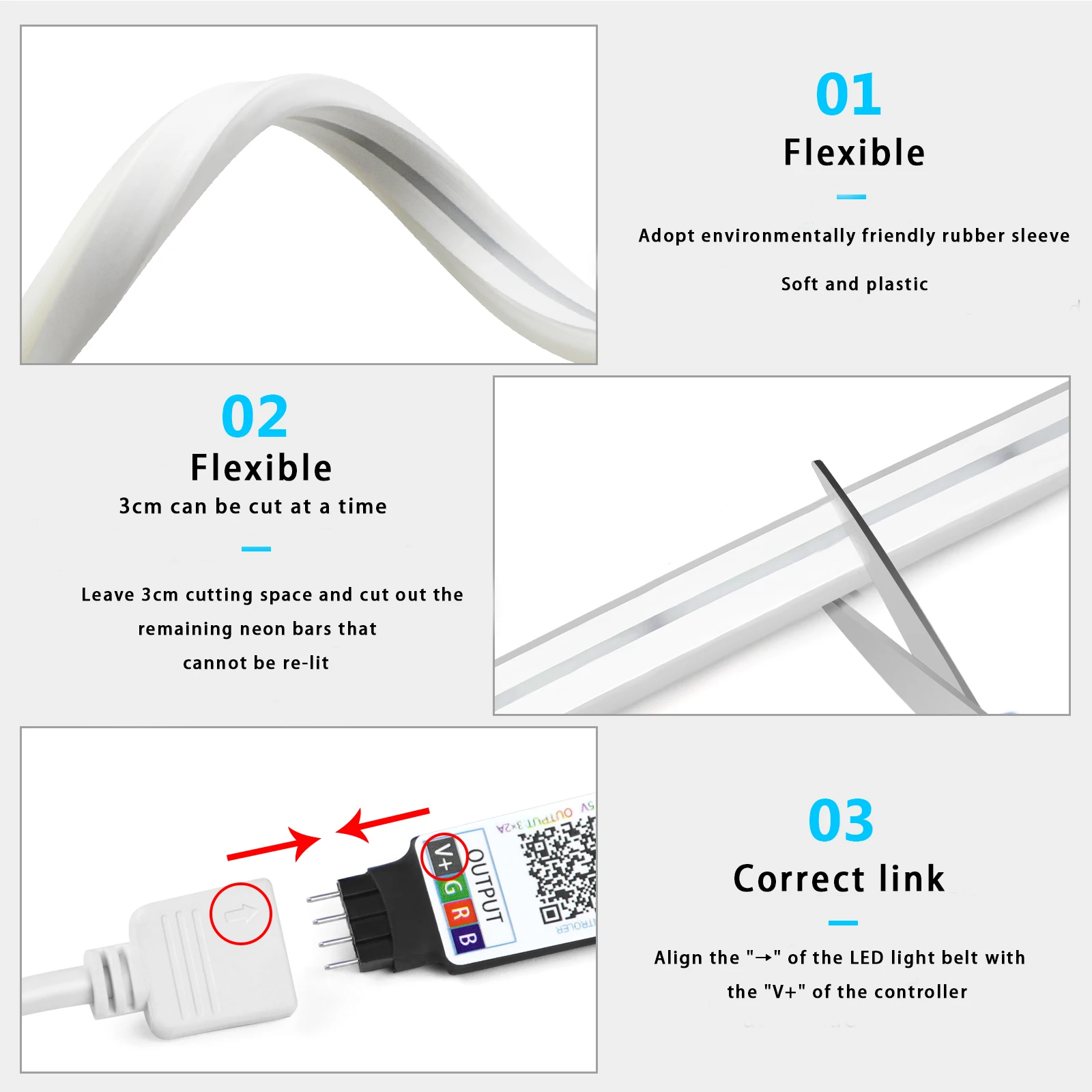 1-5m RGB LED 네온 스트립 라이트 5V USB - Home Decor Lighting 리뷰 및 가격