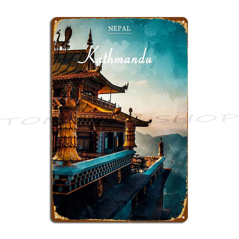 카트만두 네팔 여행 금속 간판 시네마 홈 플레이트 벽  - Home Decor Kathmandu 리뷰 및 가격